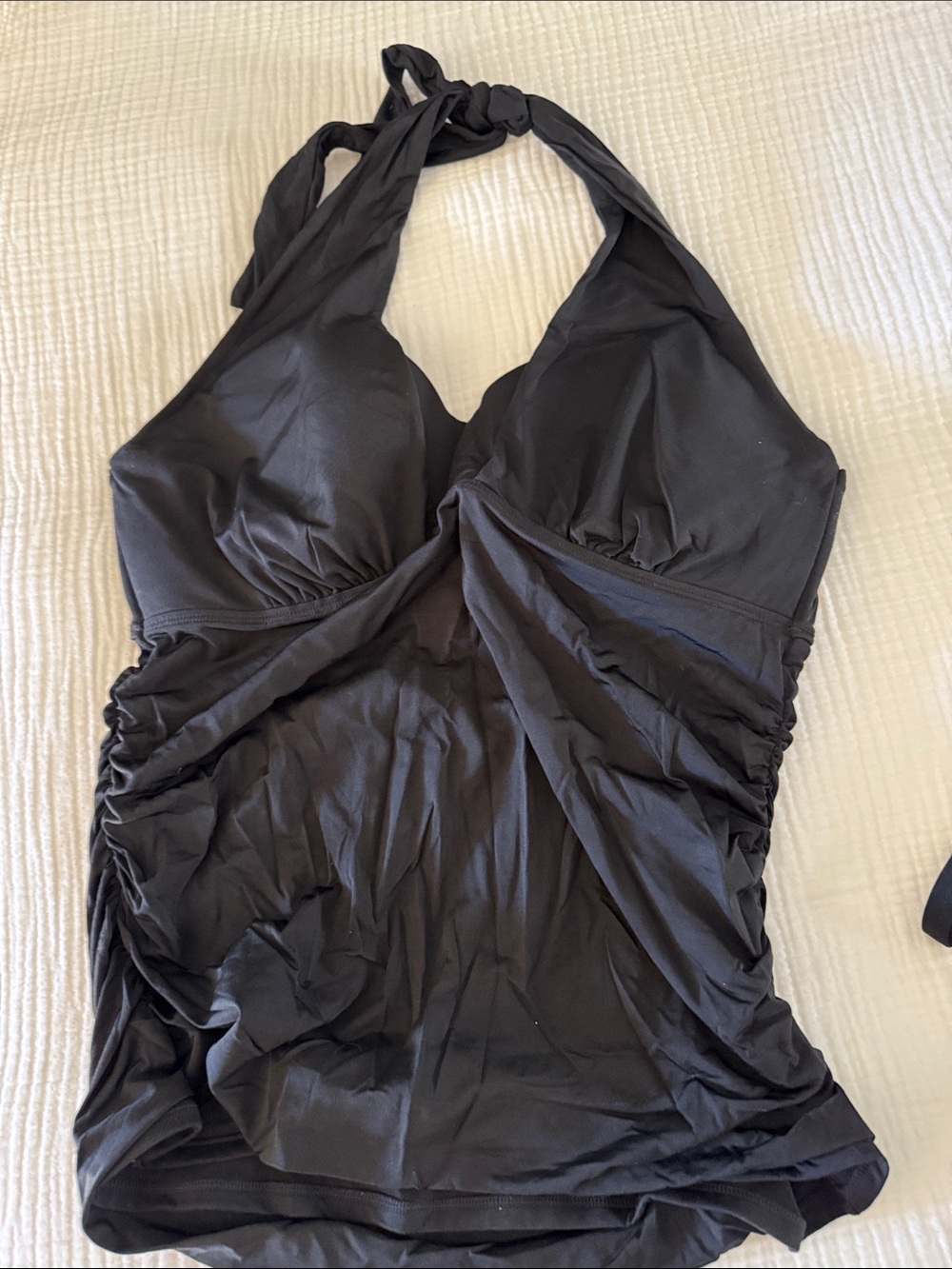 Black Halter Tankini Athleta Swim Top 40B/C